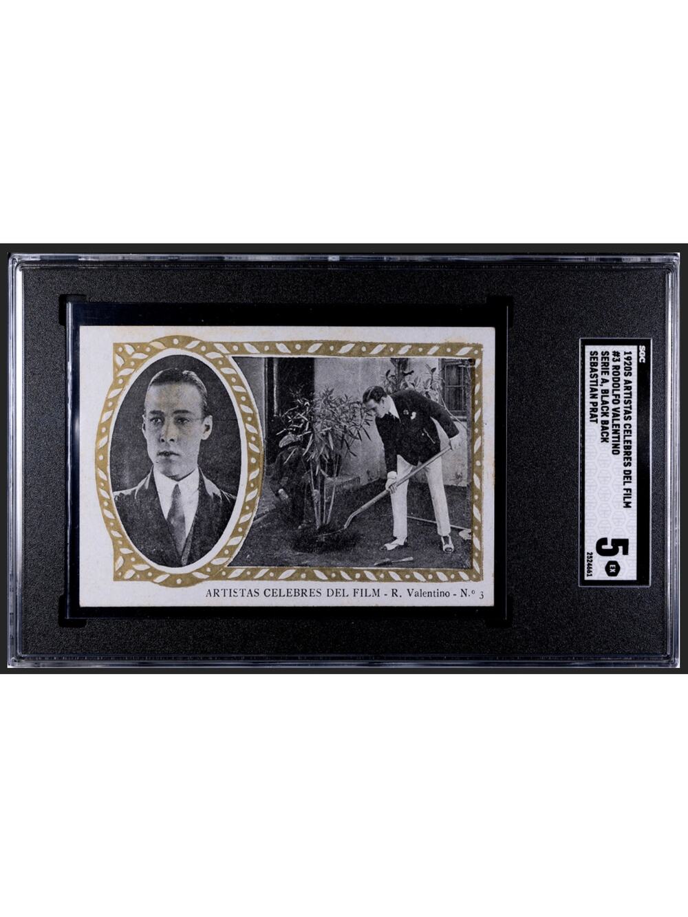 ONLY ONE GRADED 1920s Rudolph Valentino Spanish Chocolate Card SGC 5 Arbor Day